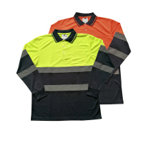 Hotsale Wicking Birdeye T-Shirt hohe Sichtweite Langarm Shirts Reflektierende Sicherheitskleidung Hi Vis Safety Construction Hemden